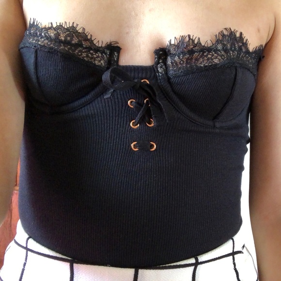 ⛔️SOLD⛔️Black Bustier Bodysuit - Picture 5 of 6